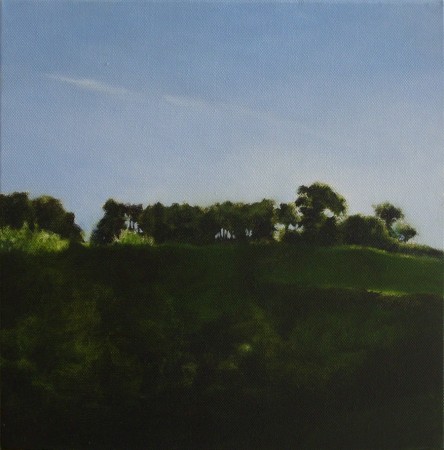 A LINE OF TREES IN LATE SUMMER<br />Oil on canvas / 2008