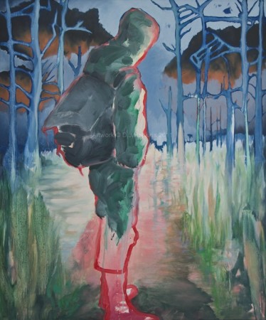 ESCAPE TO THE COUNTRY<br />Oil on canvas /<br />125 x 100 x 2 cm / 2011