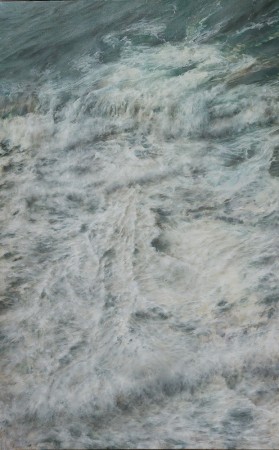 A MOMENT OF THE SEA / <br />Oil on canvas / <br />97 x 60 x 4 cm / 2020