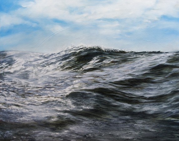 ATLANTIC: SURFACE, 09.2014<br />Oil on canvas /<br />61 x 77 x 2 cm / 09.2014<br />Private Collection