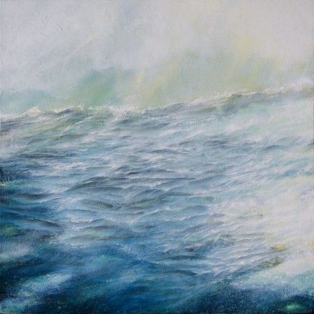ETHER OCEAN<br />Oil on canvas /<br />50 x 50 x 4 cm / 09.2014<br />Private Collection