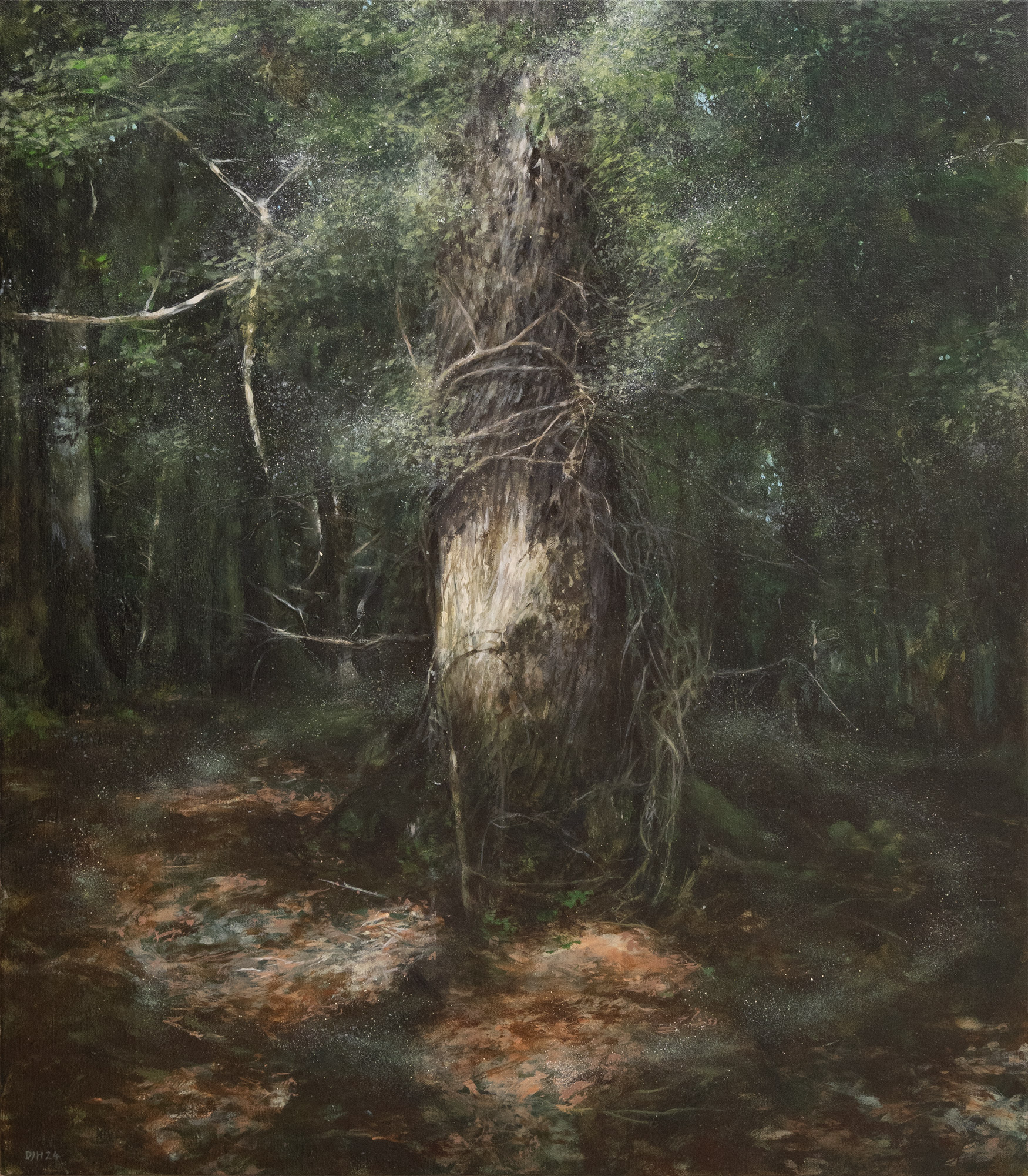 RITUAL SPACES / Oil on canvas / 70 X 80 x 4 cm / 2024